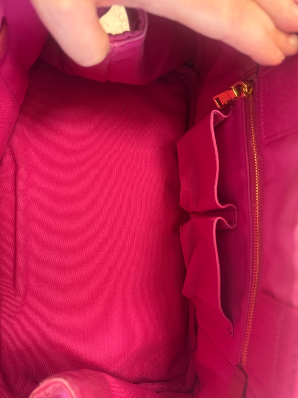 Prada Hot Pink Canvas Tote with Milano Logo - Picture 5 of 5